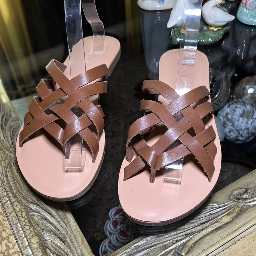 Gianni Bini Leather Thong Sandals